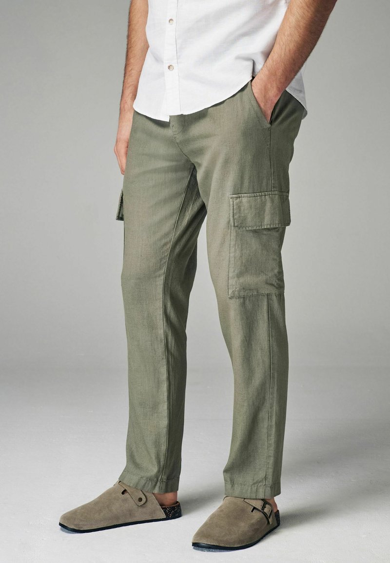 Next ELASTICATED DRAWSTRING - REGULAR FIT - Kargopüksid - khaki green