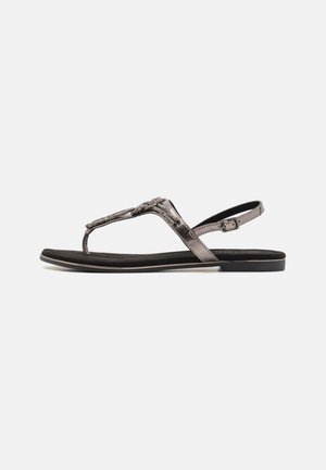 Sandalai su T formos dirželiu - gunmetal
