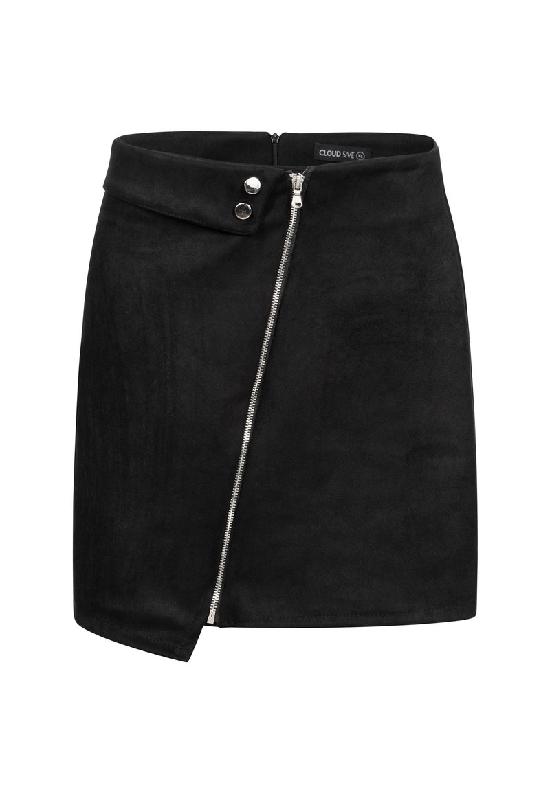 Cloud 5ive LOOK WITH ZIPPER - A-lijn rok - black/zwart - Zalando.be