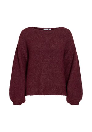 VILA, VIMARLEY L/S KNIT PULLOVER- NOOS - Strickpullover - port royale