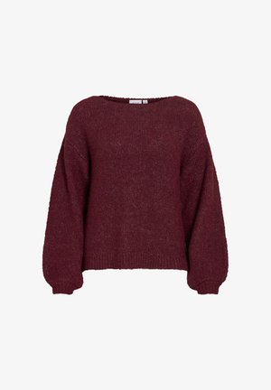 VILA, VIMARLEY L/S KNIT PULLOVER- NOOS - Strickpullover - port royale