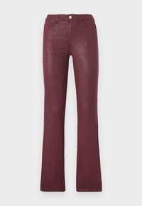 ONLCLARE FLARED GLITTER PANT - Kelnės - burgundy