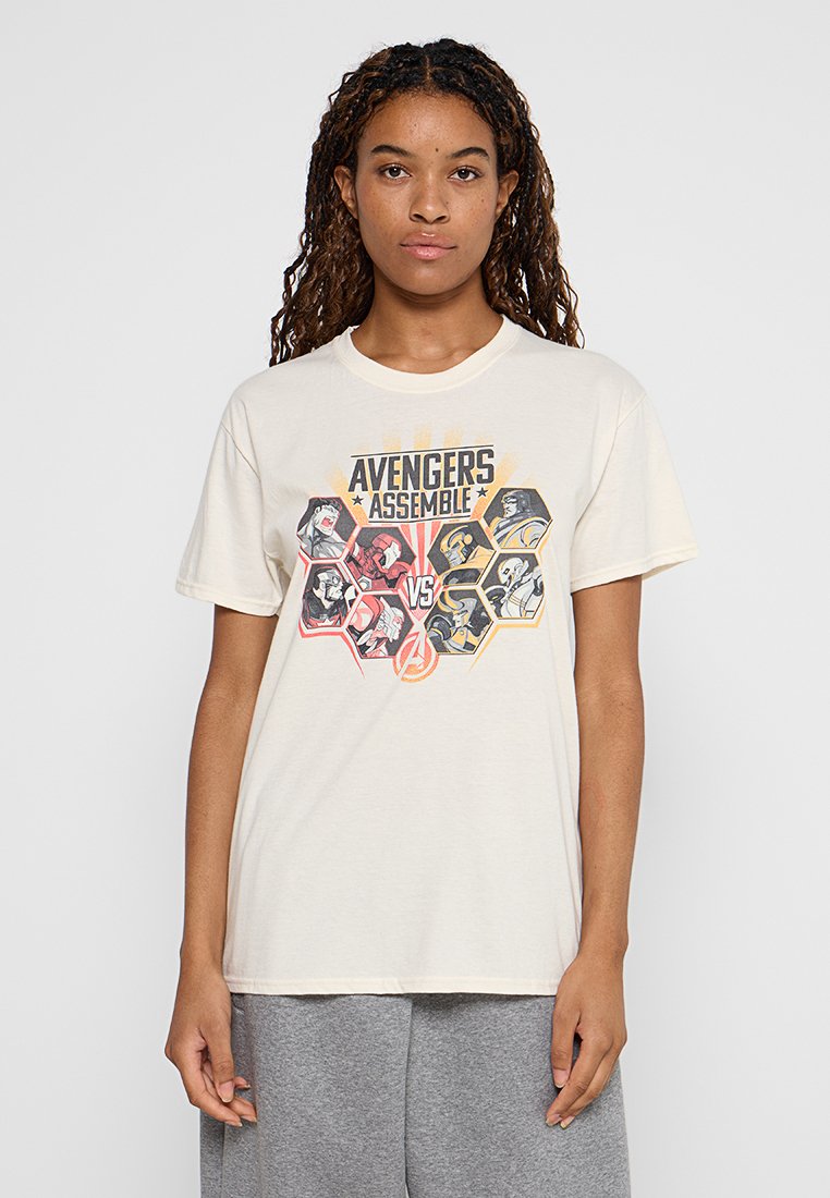 Marvel T-shirt print beige