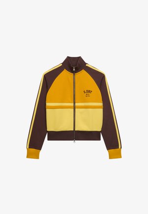 Superdry & Co, SUPERDRY CULT ZIP THROUGH TRACK TOP. - Sweatjakke - french roast brown coast yellow