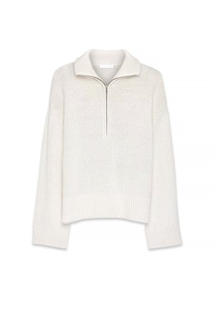 HIGH NECK ZIPPED - Pulover - offwhite