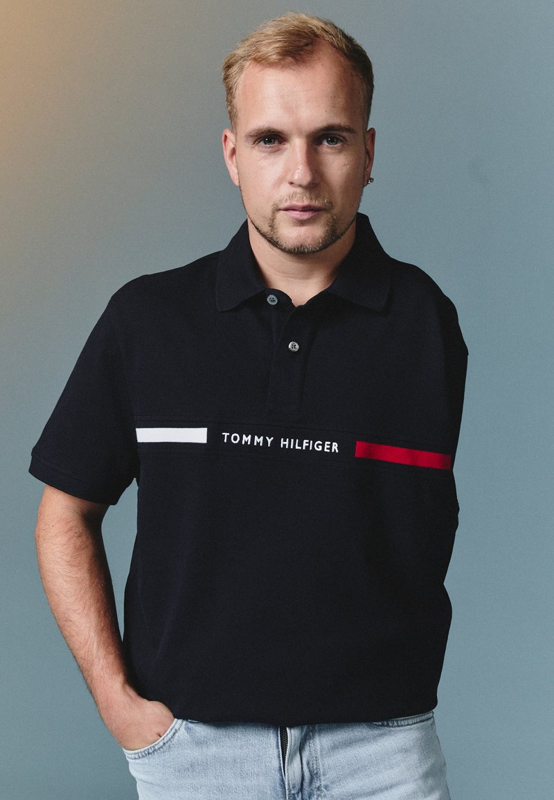Tommy Hilfiger CHEST INSERT - Polo - desert sky