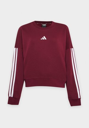 adidas Sportswear, ESSENTIALS 3 STRIPES - Sweatshirt - maroon/white