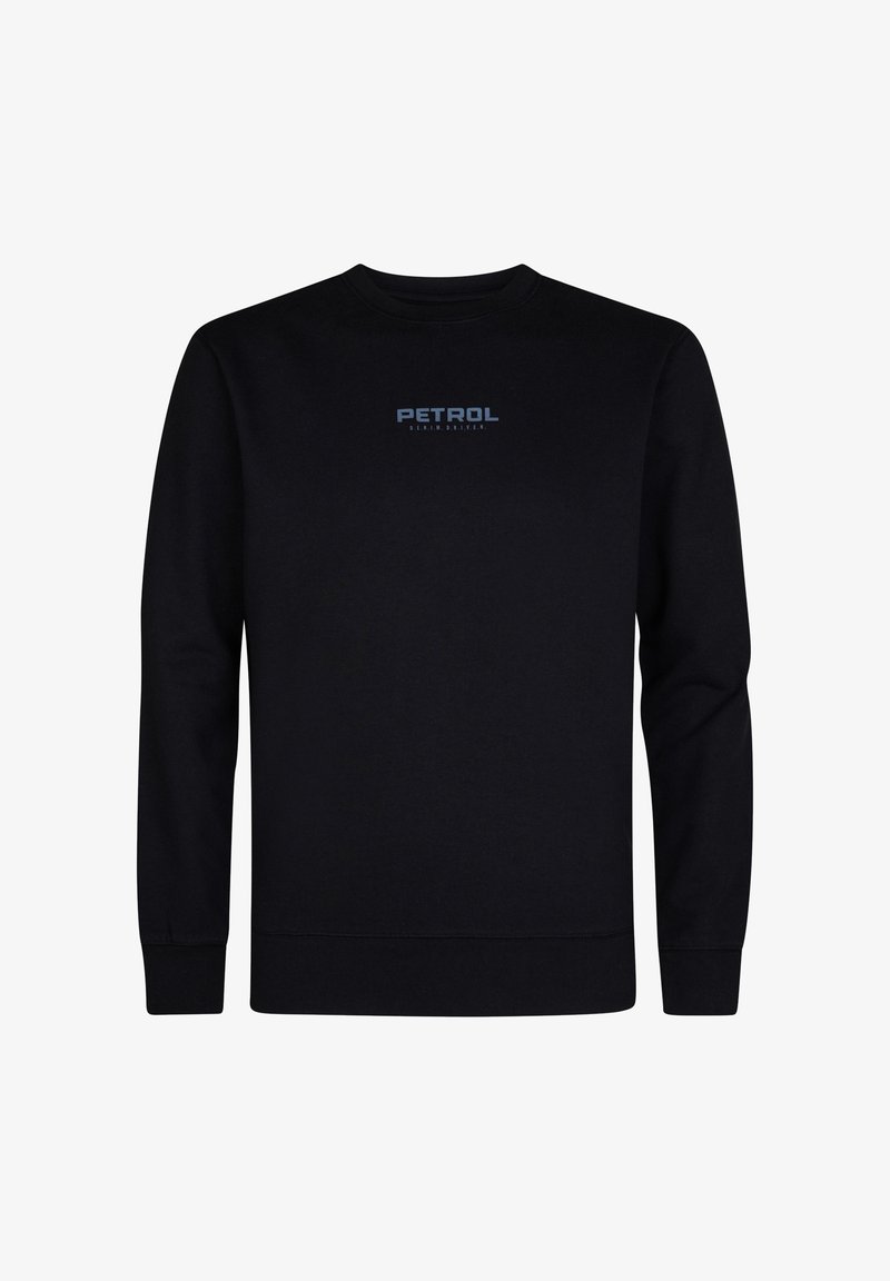 Hanorac negru dintr-un amestec de bumbac, cu guler rotund. Partea din față prezintă textul logo albastru "PETROL". Mânici lungi cu mansete din tricot.
