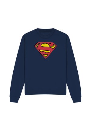 DC COMICS - SUPERMAN, SUPERMAN DISTRESSED SHIELD - Sweatshirt - dark blue