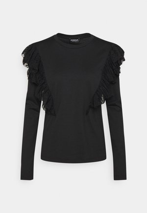 Langærmet T-shirt - black