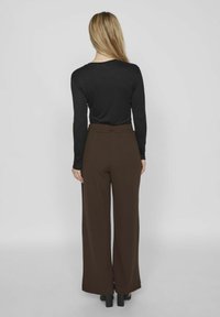 VILA VICLUA HW WIDE NOOS - Hlače - coffee bean