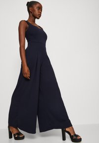 WAL G. RAIN WIDE LEG PLEAT - Mono - navy blue