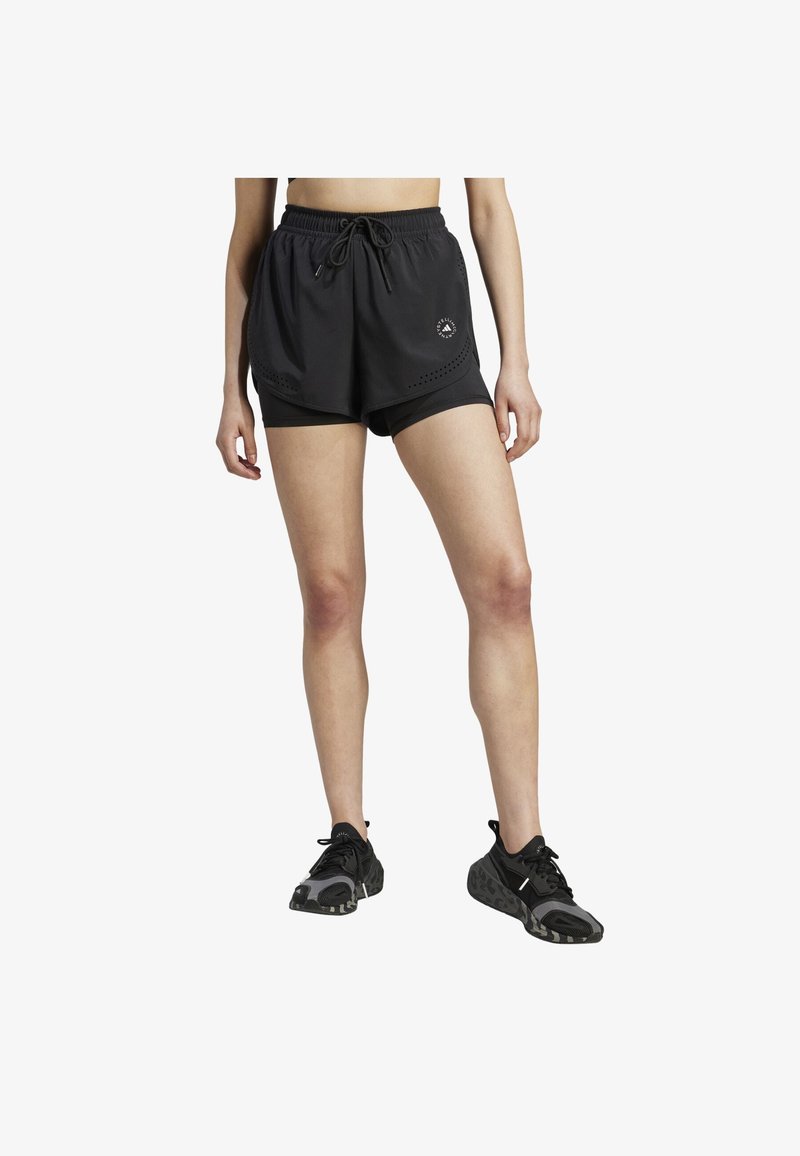 adidas by Stella McCartney - 2-in-1 shorts - black, Enlarge