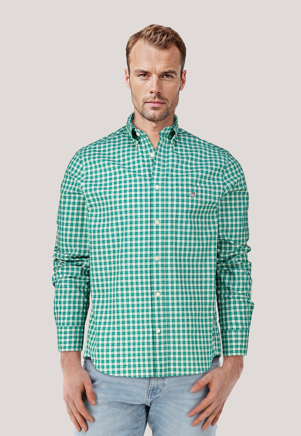 POPLIN CHECK REGULAR FIT