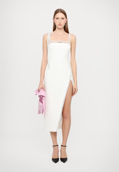 David Koma CRYSTAL TRIM DETAIL OPEN LEG DRESS - Svečana odjeća - white/silver