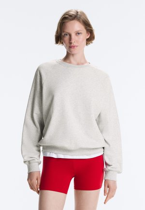 OYSHO, MARL PLUSH ROUND NECK - Sweatshirt - light grey