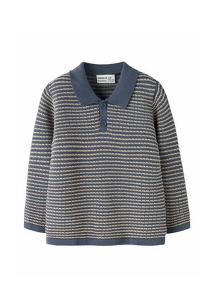 Name it KNITTED PULLOVER POLO - Polo - vintage indigo