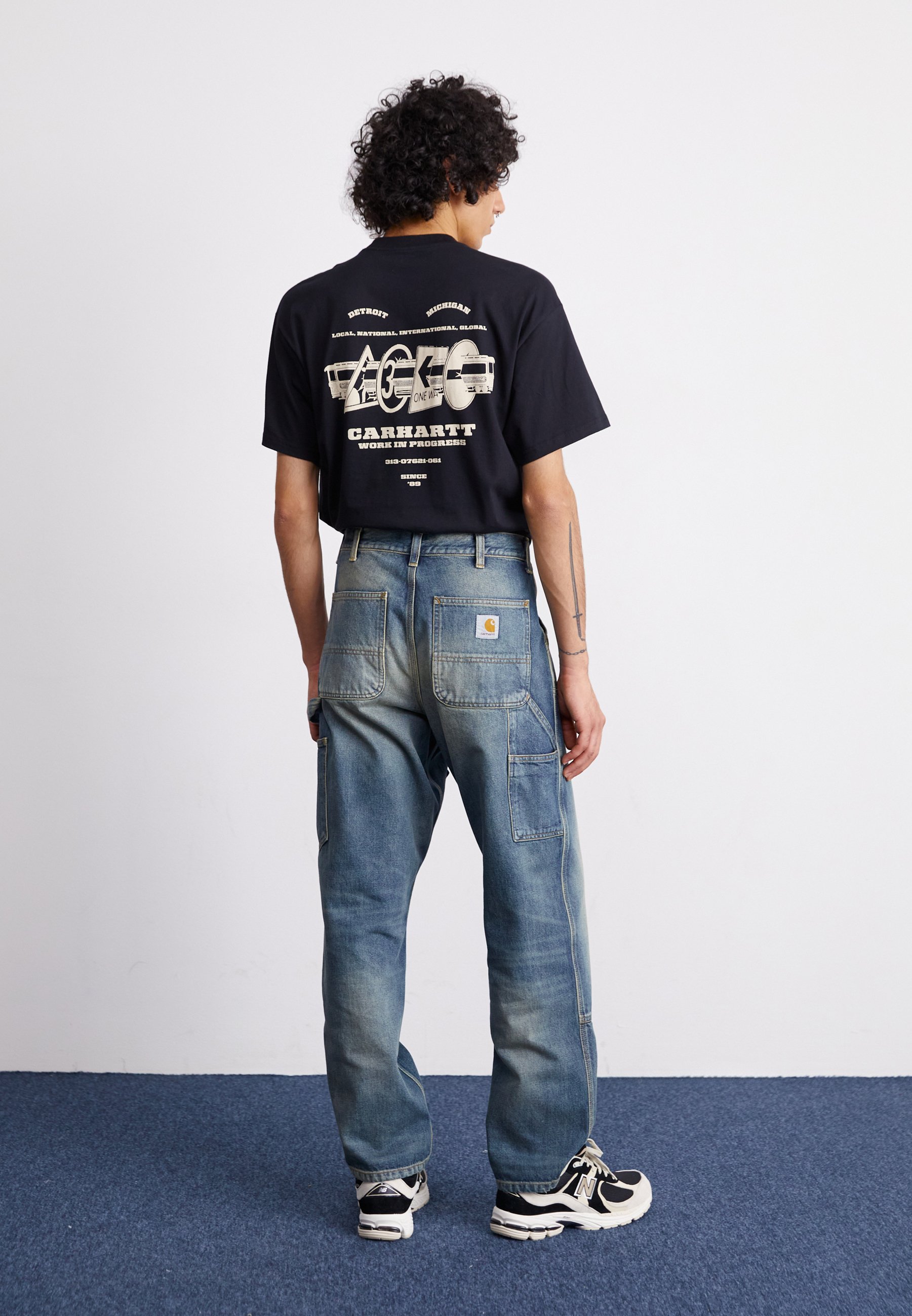 Carhartt WIP DOUBLE KNEE PANT - Blugi loose fit - blue/denim