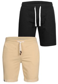 2 PACK EDDY - Shorts - sand mix black mix