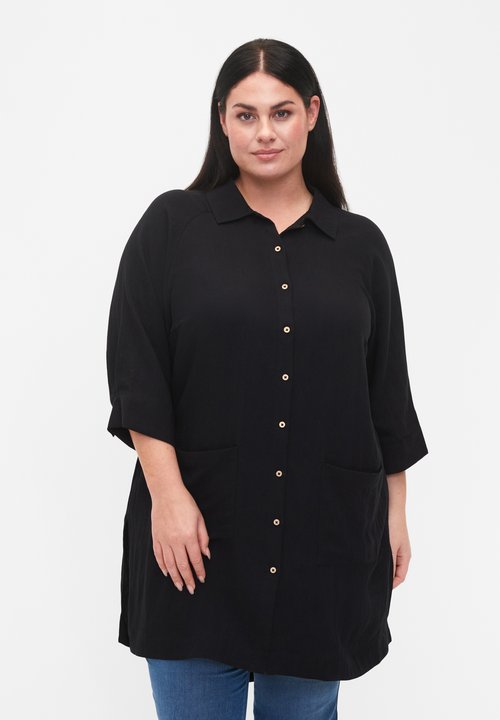 Zizzi WITH 3/4 SLEEVES - Tunika - black/schwarz - Zalando.ch