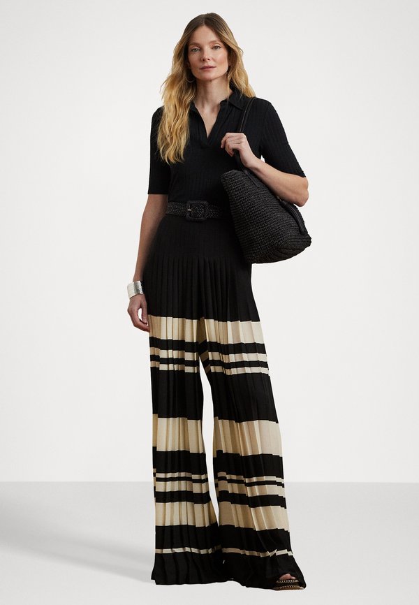 RIB KNIT ELBOW SLEEVE POLO TEE - Print T-shirt4