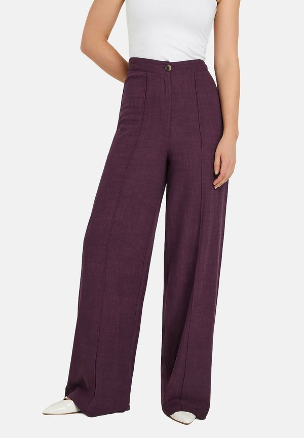 WIDE LEG - Stoffhose - purple