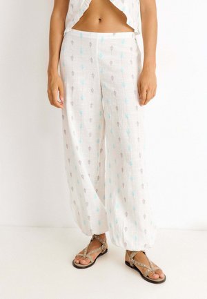 Brownie, PANTALÓN BOMBACHO ESTAMPADO - Pantalon classique - blanco