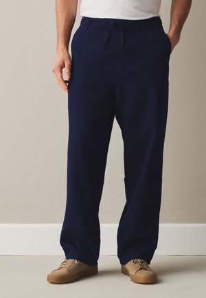 Next, Pantalon classique - indigo blue striped