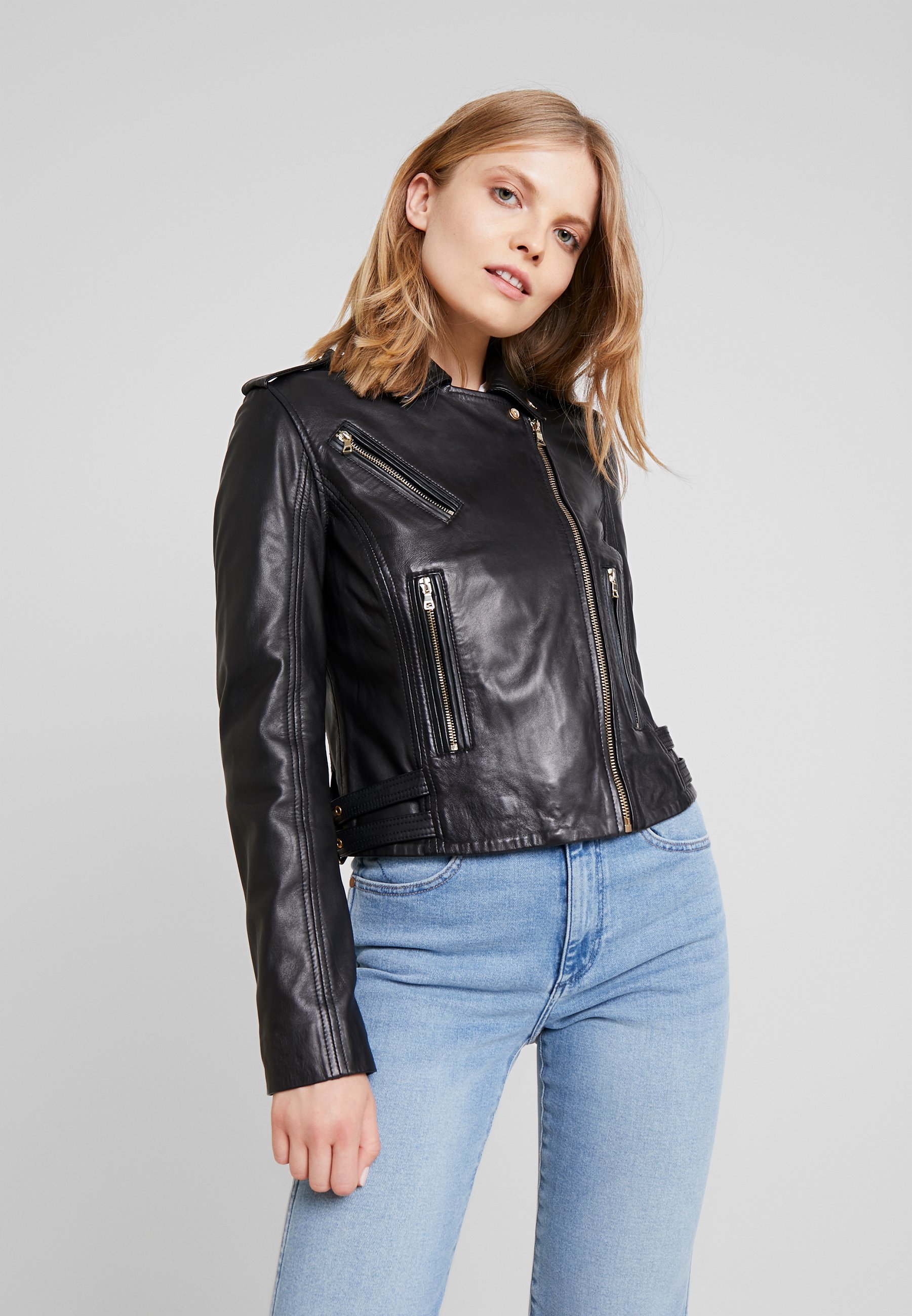 Ibana IVY Skinnjakke black Zalando.no Ibana IVY Skinnjakke brown Zalando.no