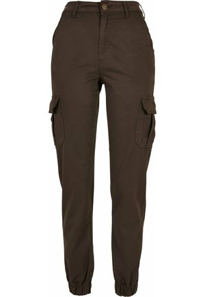 HIGH WAIST - Cargo trousers - brown