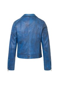 Bolongaro Trevor LUNA BIKER - Giacca di pelle - vallarta blue