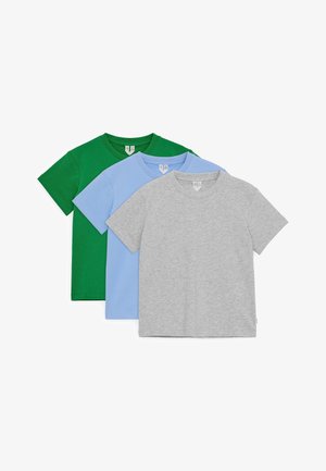 ARKET, ARKET CREW-NECK T-SHIRT SET OF 3 UNISEX - T-shirt imprimé - blue green grey