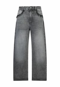 BALLOON WITH BEJEWELLED EMBROIDERY - Jeans Relaxed Fit - grey denim