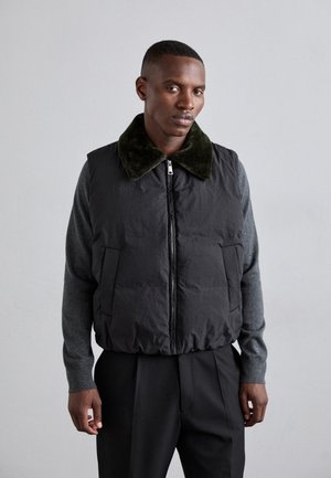 MEXIM - Veste sans manches - black/dark khaki