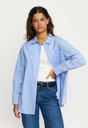 SRVERONICA  - Button-down blouse - striped snow white and ultramarine