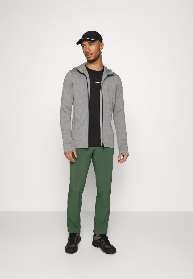 Icebreaker MERINO QUANTUM III LS - Zip-up sweatshirt - black heather/grey -  Zalando.ie