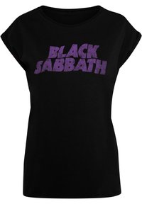 Official Black Sabbath T-Shirt - Vintage Distressed Wavy Band Logo, 100% Cotton, Men's Tee