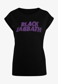 Official Black Sabbath T-Shirt - Vintage Distressed Wavy Band Logo, 100% Cotton, Men's Tee