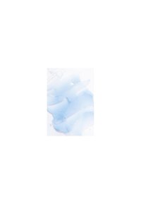 Crema blu chiaro con una consistenza liscia e lucida spalmata su una superficie bianca, caratterizzata da curve morbide e una leggera trasparenza.
