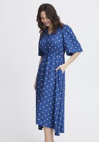 Fransa FRKamma - Maxikleid - beaucoup blue aop ms e