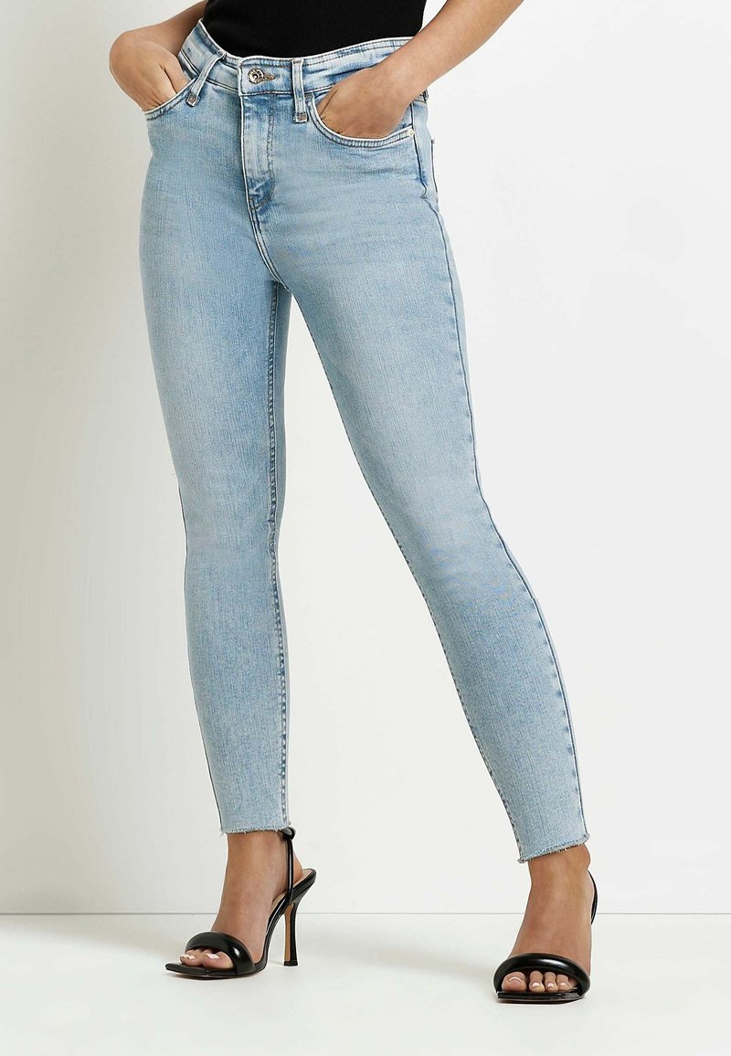 River Island Petite Jeans Skinny Fit denim light/blå Zalando.se