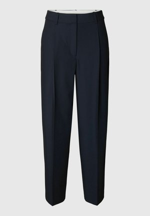 Selected, BARREL FIT TROUSERS MID WAIST - Chinos - dark sapphire