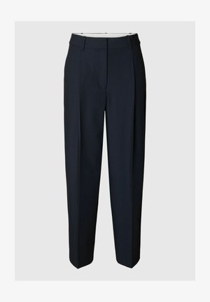 Selected, BARREL FIT TROUSERS MID WAIST - Chinos - dark sapphire