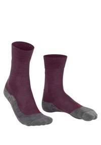 FALKE TK5 TREKKING LIGHT CUSHIONING - Calze sportive - dark mauve