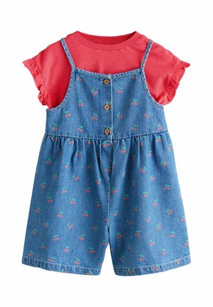 REGULAR FIT - CHERRY PRINTED PLAYSUIT - Latzhose - dark blue