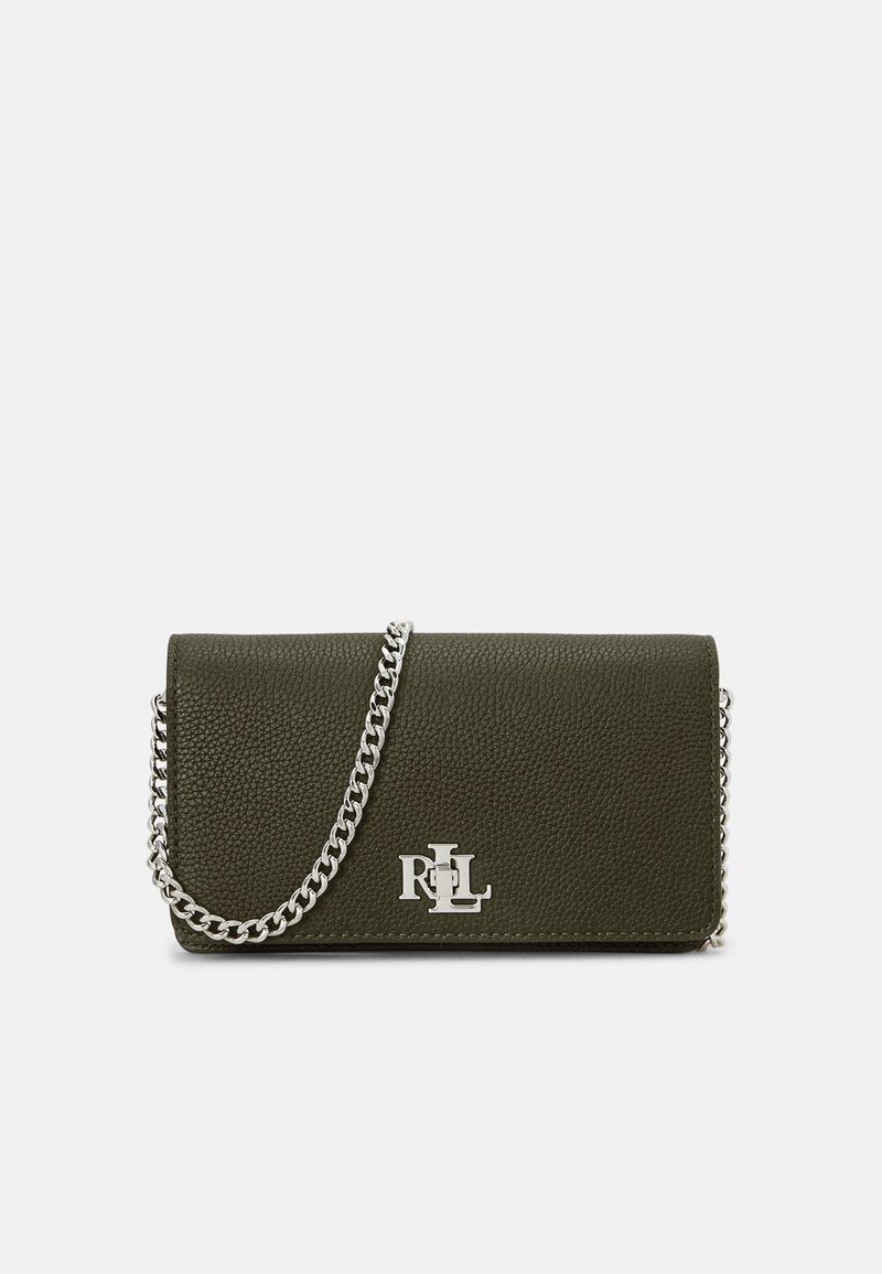 Lauren Ralph Lauren PEBBLED CROSSBODY TURN-LOCK TECH CASE - Torba preko tijela - dark olive