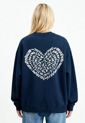 CORAZON EMBROIDERY UNISEX OVERSIZE - Sweatshirt - dark blue