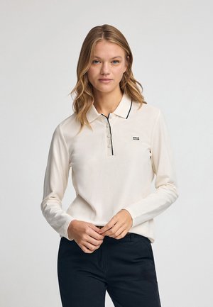 REGULAR FIT SS RF PC BLOCK PATCH - Piké - ecru