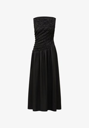 Forever New JEMIMA SHIRRED DROP WAIST MIDI DRESS - Kokteilikleit/peokleit - black