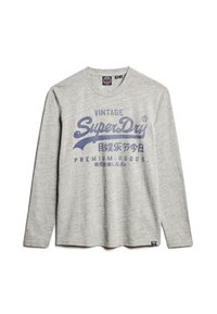 Superdry & Co GRAPHIC - Long sleeved top - athletic grey marl